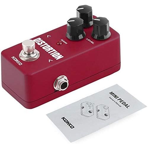  Distortion Guitar Pedal, Mini Effect Pedal Processor of Classic Distortion Tone Effect Universal for Guitar and Bass, Exclude Power Adapter - KOKKO (FDS2)