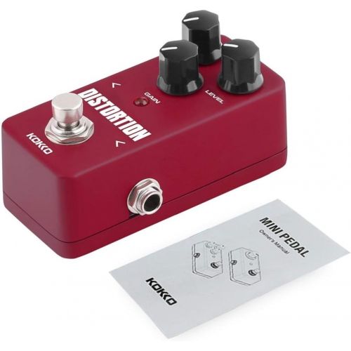  Distortion Guitar Pedal, Mini Effect Pedal Processor of Classic Distortion Tone Effect Universal for Guitar and Bass, Exclude Power Adapter - KOKKO (FDS2)