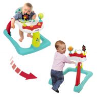 Kolcraft Tiny Steps 2-in-1 Activity Toddler and Baby Walker - Seated or Walk-Behind Position, Easy to Fold, Adjustable Seat Height, Fun Toys and Activities for Baby Girl or boy, Ju