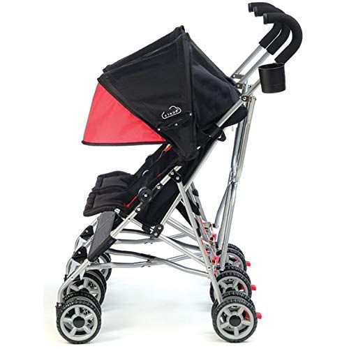  [아마존베스트]Kolcraft Cloud Lightweight and Compact Double Umbrella Stroller, Red/Black