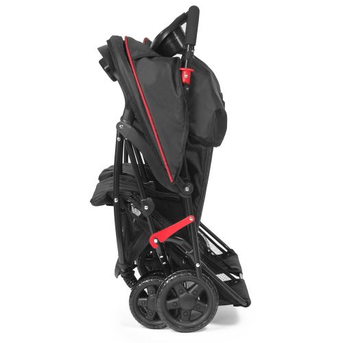  [아마존베스트]Kolcraft Cloud Plus Lightweight Double Stroller -5-Point Safety System, Red/Black