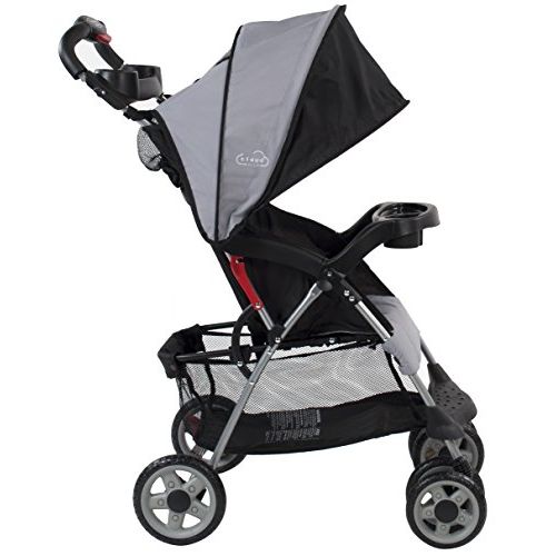  Kolcraft Cloud Plus Lightweight Easy Fold Compact Travel Stroller, Slate Grey