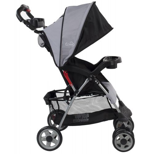  Kolcraft Cloud Plus Lightweight Stroller with 5-Point Safety System and Multi-Positon Reclining Seat, Extended Canopy, Easy One Hand Fold, Large Storage Basket, Parent and Child Tr