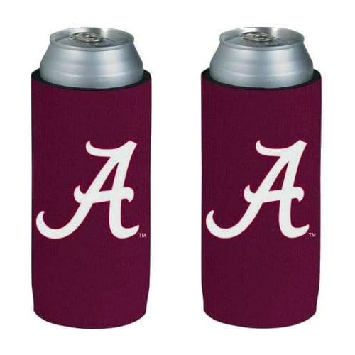  Kolder NCAA College Team Logo Ultra Slim Beer 12oz Can Holder Coolers - 2-Pack
