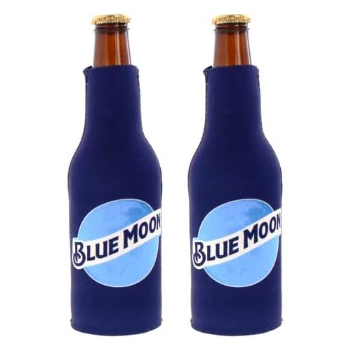  [아마존베스트]Kolder Licensed Beer Coolie Insulator Sleeve Holder Huggie Can & Bottle Set (Blue Moon)