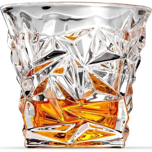  [아마존베스트]Whiskey Glasses Set of 2, Kollea Whiskey Stones Set with 2 Whiskey Glasses 11oz & 8 Reusable Stainless Steel Ice Cubes, Gift for Him Men Dad Husband Boyfriend Birthday, Anniversary