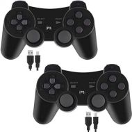 Kolopc PS3 Controller Wireless for Playstation 3 Dual Shock (Pack of 2,Black)