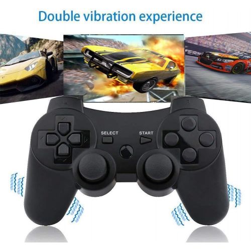  Kolopc PS3 Controller Wireless for Playstation 3 Dual Shock (Pack of 2,Black)