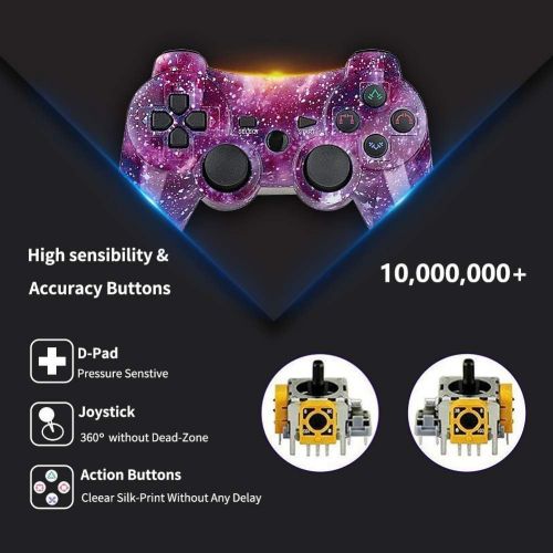  [아마존베스트]Kolopc PS3 Controller Wireless for Playstation 3 Dual Shock (StarrySky and Camouflage)