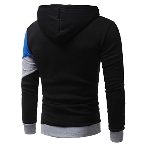  [아마존베스트]Mens Sweatshirt Koly Long Mens Autumn Winter Warm Slim Fit Hooded Sweatshirt Hooded Jumper Mens Sport Hooded Pullover Jumper Casual Long Sleeve Shirts Sweatshirt Coat Jacket Top,