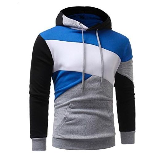  [아마존베스트]Mens Sweatshirt Koly Long Mens Autumn Winter Warm Slim Fit Hooded Sweatshirt Hooded Jumper Mens Sport Hooded Pullover Jumper Casual Long Sleeve Shirts Sweatshirt Coat Jacket Top,