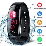 Kombel Fitness Trackers Fitness Armband mit Pulsmesser Wasserdicht Farbbildschirm Aktivitatstracker Kalorienzahler Schlafmonitor Vibrationsalarm Schrittzahler mit Anruf SMS Kinder Damen H