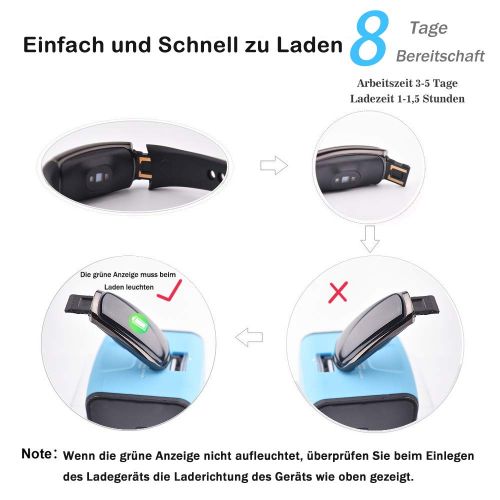  Kombel Fitness Trackers Fitness Armband mit Pulsmesser Wasserdicht Farbbildschirm Aktivitatstracker Kalorienzahler Schlafmonitor Vibrationsalarm Schrittzahler mit Anruf SMS Kinder Damen H