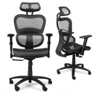 Komene High-Back Ergonomic Office Chair, Compact Mesh Computer Desk Chairs Swivel Task Chair with Lumbar Support and 3D Armrests - Height and Backrest Adjuster