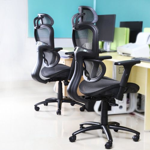  Komene Ergonomic Mesh Office Chair, High-Back Swivel Computer Task Chairs - Lumbar and Head Support  Desk Chairs for Office Room Decor