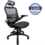 Komene Ergonomic Office Chair: Passed BIFMA/SGS Weight Support Over 300Ibs,Breathable Mesh Cushion &High Back-Executive Chairs with Adjustable Headrest Backrest,Flip-up Armrests,360-Degre