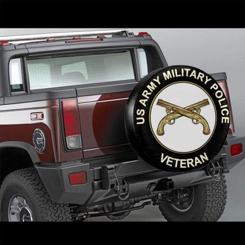  Kon KK Accessories Army Veteran Military Police Spare Tire Cover Waterproof Dust-Proof Universal Wheel Tire Covers Fit for Jeep Trailer RV SUV