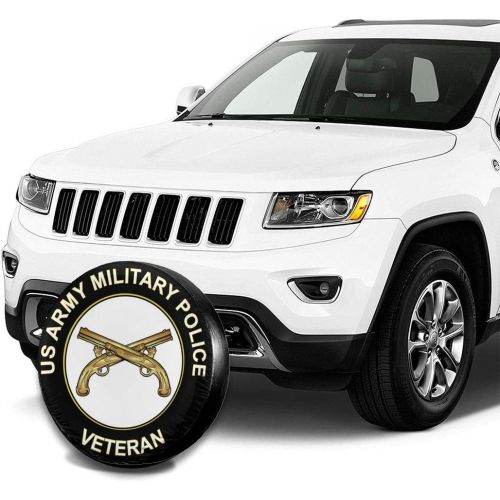  Kon KK Accessories Army Veteran Military Police Spare Tire Cover Waterproof Dust-Proof Universal Wheel Tire Covers Fit for Jeep Trailer RV SUV