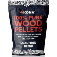 Kona Coal-Fired Pizza Charcoal Pellets - Intended for Ninja Woodfire Outdoor Grill, Premium Rich and Smoky Taste - 100% Natural - Also for Electric & Propane Smokers, Pellet Tubes - 2 Pounds