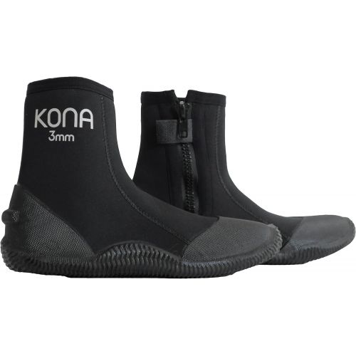  Kona 3mm Premium Double-Lined Neoprene Scuba Diving and Snorkeling Dive Boots/Booties with Vulcanized Grip Technology