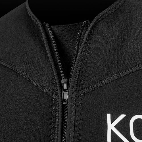  Kona Mens Zipper Diving Vest Wetsuit Top Premium Neoprene 3mm - Black
