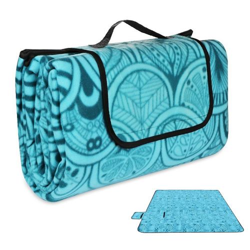  [아마존 핫딜]  [아마존핫딜]Konesky 200 x 200cm XXL Picknickdecke Fleece Wasserdicht Campingdecke Stranddecke Warmeisoliert mit Tragegriff fuer Picknicks, Camping - Blau