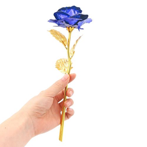  [아마존 핫딜]  [아마존핫딜]Konesky Long Stem 24k Rose Rot plattiert Rose Blume Folie Blume mit kostenlosen Luxus-Geschenkbox Valentinstag, Muttertag, Geburtstag, Hochzeitszeremonie