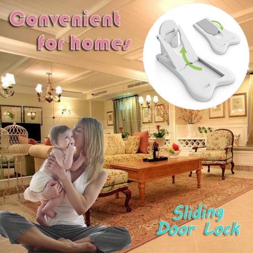  [아마존베스트]Sliding Door Lock for Child Safety, KongNai Baby Proof Lock for Patio, Closet,Shower,Window,Wardrobe,...