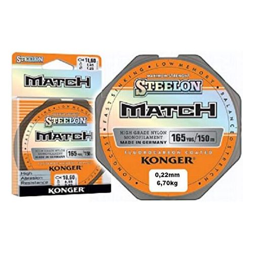  [아마존베스트]Konger Steelon Match Fluorocarbon Coated Monofile Fishing Line 150 m