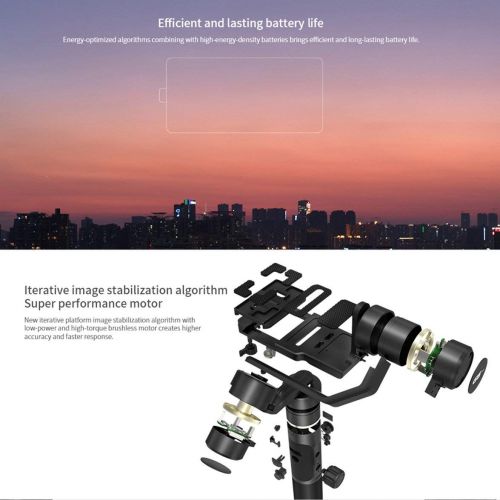  Kongqiabona FeiyuTech G6 Plus 3-axis Handheld Gimbal Stabilizer WiFi Bluetooth for GoPro HeroSony RX100Canon M10 Camera Smartphones