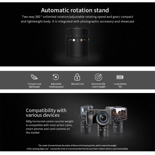  Kongqiabona FeiyuTech 360degree Selfie Automatic Rotation Stand Holder Gimbal Stabilizer for SmartphonesCamera with 14 Thread