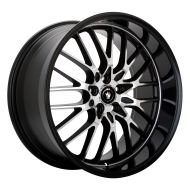 Konig Lace Black Wheel with Machined Face (15x6.5/5x100mm)