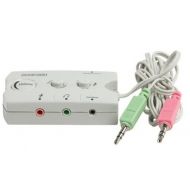 Konig Analogue Audio Switch 2x 3.5 mm Male - 3x 3.5 mm Female + 2.5 mm Female Ivory [CMP-SWITCH17]