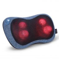 Konjac konjac Neck Massager Shiatsu Shoulder Massage with Heat Electric Deep Kneading Massage for Back Pain...