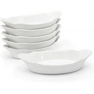 [아마존베스트]Au Gratin Dish, by KooK, Fine Ceramic Make, Oven Safe, Bakeware, 9in, 18oz, Set of 6