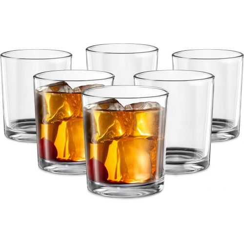  [아마존베스트]Whiskey, Glasses, by Kook, Durable Glassware, Perfect for Bar or Home Use, Great for Bourbon, Scotch, Cocktails, Set of 6, 14 Oz