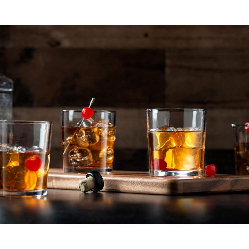  [아마존베스트]Whiskey, Glasses, by Kook, Durable Glassware, Perfect for Bar or Home Use, Great for Bourbon, Scotch, Cocktails, Set of 6, 14 Oz