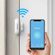 Koogeek Door Window Sensor,Open Entry Smart WiFi Sensor Contact Door Window Sensor, Notification Reminder Alexa for Voice Control, No Hub Required, Replaceable Battary, Remote Cont