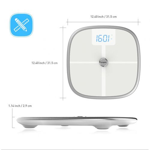  Koogeek Bluetooth WiFi Body Fat Scale with IOS and Android App Wireless Bathroom Scale for Body...