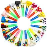 Koogel 100 Pcs Party Blower, Colorful Birthday Noisemakers Birthday Blow Horns Party Whistles New Years Party Noisemakers Whistles Party Blowouts Party Favors Noise Makers