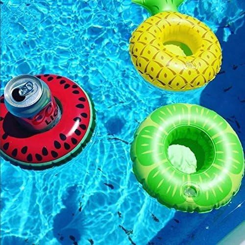  Koogel TOLTOL Inflatable Drink Holders, 10 Packs Floats Cup Holders Pool Cup Holders Drink Floats Inflatable Cup Coasters for Pool Party Kids Bath Toys