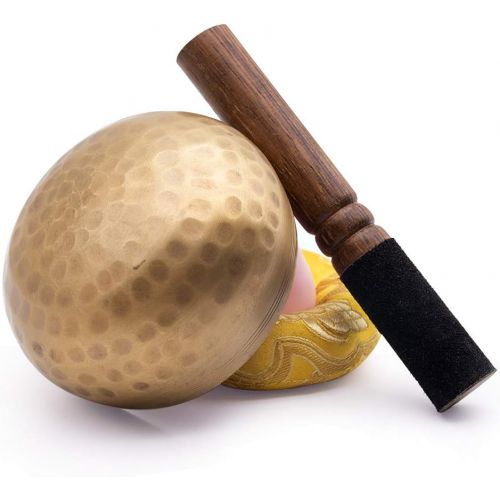  Koogel Tibetan Singing Bowl Set 8.5 cm with Clapper and Cushion Singing Bowl for Meditation Yoga Anxiety Reduction
