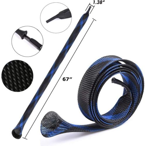  Koogel Fishing Pole Sleeves, 6 Set Fishing Rod Cover Rod Sock Rod Strap for Spinning Fishing Rod, Fly Fishing Rod, Casting Fishing Rod