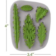 [아마존베스트]Koogel Tree Leaf Silicone Mold, Resin Mold Cake Fondant Silicone Mold Fondant Clay Mould Leaf Shape DIY Decorating Tool