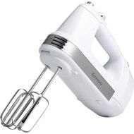 Kenmore 5-Speed Electric Hand Mixer/Blender, 250 Watts, with Beaters, Dough Hooks, Liquid Blending Rod, Automatic Cord Retract, Burst Control, and Clip-On Accessory Storage