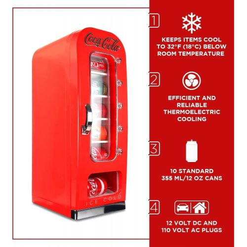  [아마존베스트]Koolatron Coca-Cola 10 Can Vending Cooler