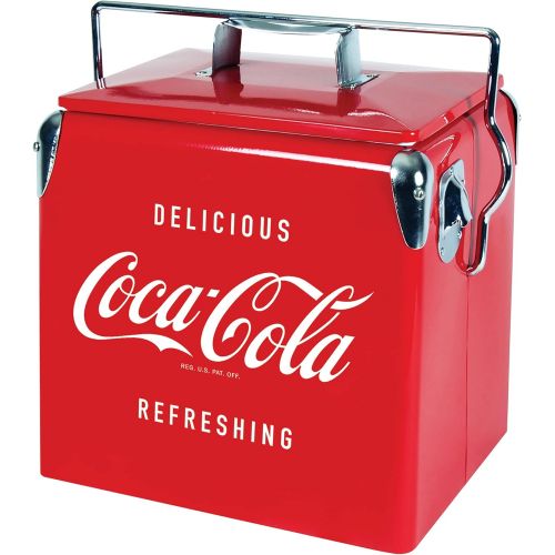  [아마존베스트]Koolatron Ice Chest with Bottle Opener - 18 Can Capacity, (14 Quarts/13 Liters) (Coca Cola)