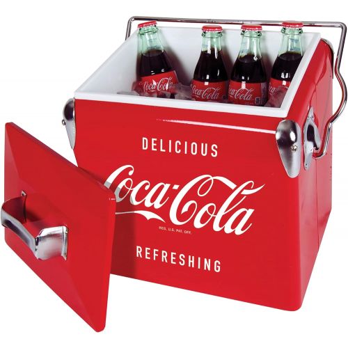  [아마존베스트]Koolatron Ice Chest with Bottle Opener - 18 Can Capacity, (14 Quarts/13 Liters) (Coca Cola)