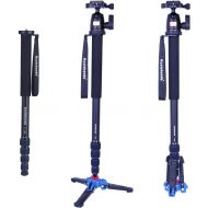 [아마존 핫딜] [아마존핫딜]Koolehaoda koolehaoda Camera Aluminum Monopod With Three Feet Stand Support Base & K-09 Ballhead For DSLR Camera Canon Nikon. Extended Max Height: 69-inch.