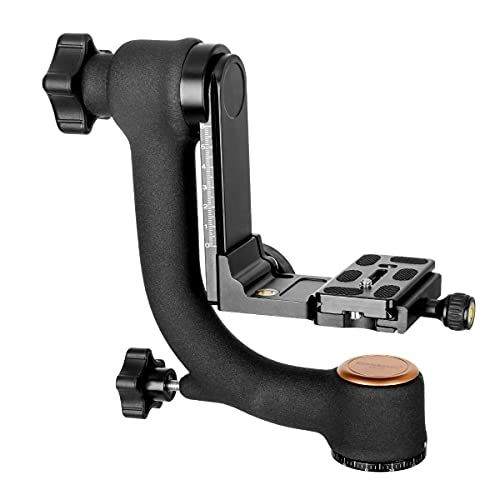  Koolehaoda Q45 Gimbal Head Heavy Duty Metal Gimbal Tripod Head with Arca-Type Quick Release Plate and Bubble Level for DSLR Cameras up to 26lbs/12kg